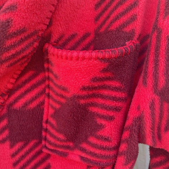 I. APPEL home Robe 👘 red fleece size M-L - Picture 9 of 16